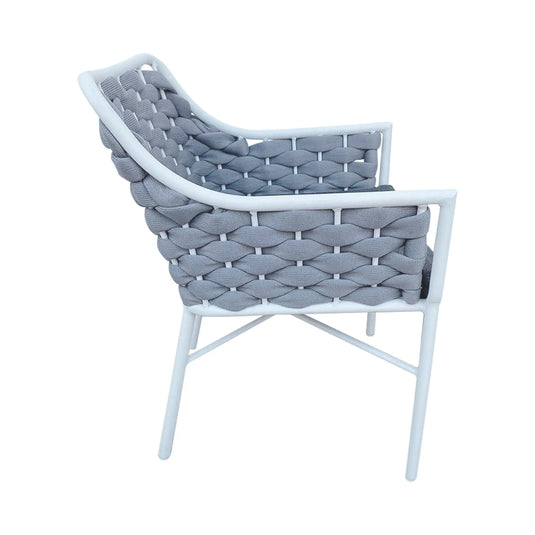 Silla de Lazo para Exterior e Interior Color Blanco RABAT- 465432 CasaEaster