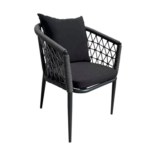 Silla de Lazo para Exterior e Interior Color Negro GAZIT-8834 CasaEaster