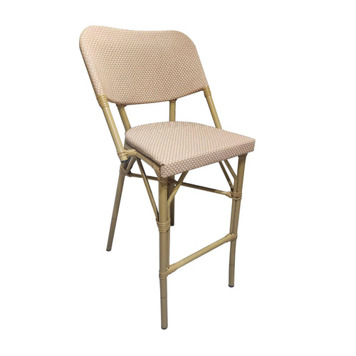 Silla de Rattan Alta para  Exterior e Interior Color Beige CHLOE -1919