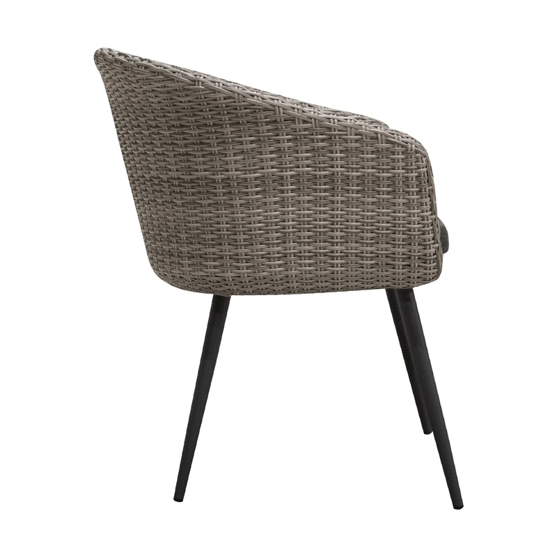 Cargue la imagen en el visor de la galería, Silla de Rattan para Jardin o ExteriorColor Gris Ratán TOLUSE - 52726B
