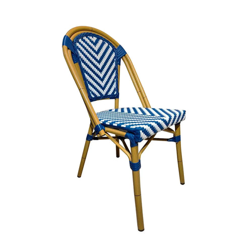Rattan Chair for Outdoor and Indoor Use, Blue, SCOOTLAND 06-OCS06