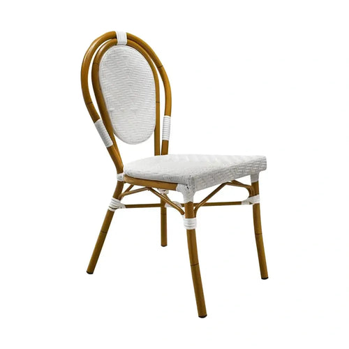 Silla de Rattan para exterior e interior Color Blanco ITALIA -IT1002