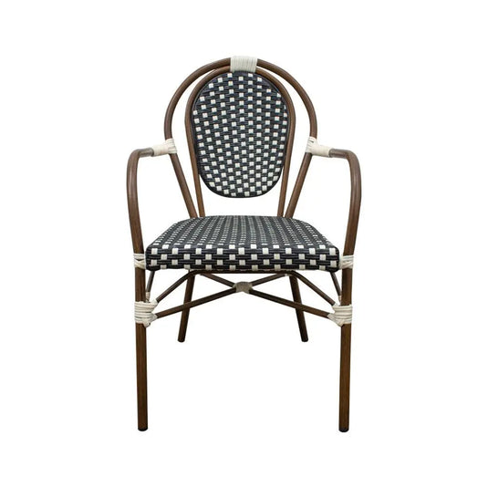 Silla de Rattan para exterior e interior Color Cafe con Negro KOREA 202-OC02