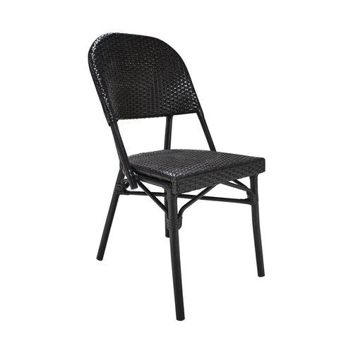 Silla de Rattan para exterior e interior Color Negro CHINA -OC83