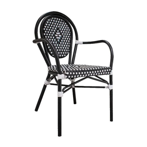 Silla de Rattan para exterior e interior Color Negro KOREA 205-K01