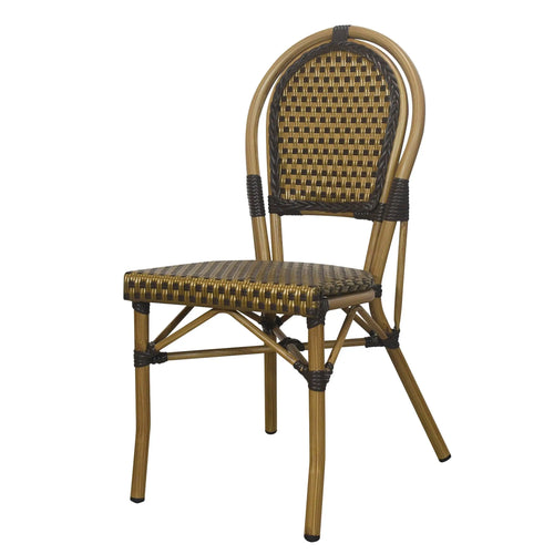 Silla de Rattan para exterior e interior Color Oro  SLOVAKIA -344-SV