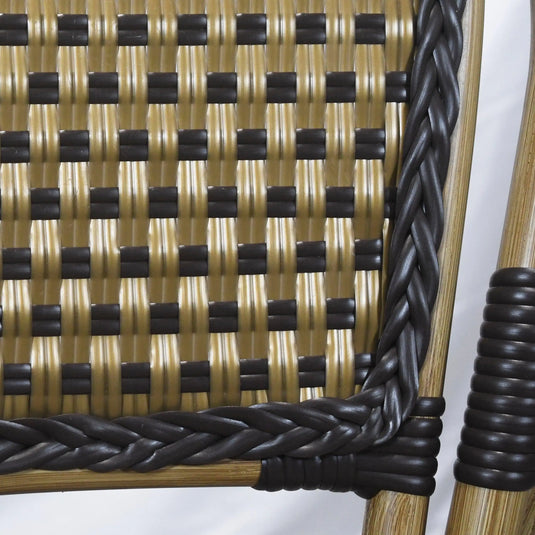 Silla de Rattan para exterior e interior Color Oro  SLOVAKIA -344-SV