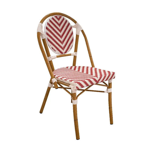 Silla de Rattan para exterior e interior Color Rojo NAPOLY -NA01