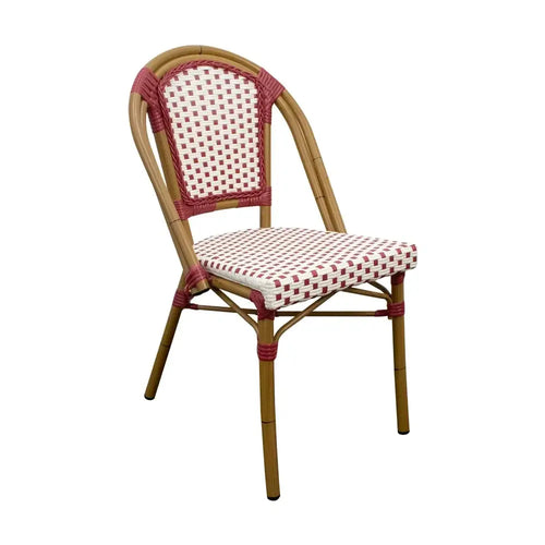 Silla de Rattan para exterior e interior Color Rojo SCOOTLAND 01 -OC446