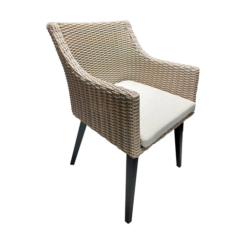 Silla de Rattan para exterior e interior Color Taupe BORDOUEX -52764-T CasaEaster