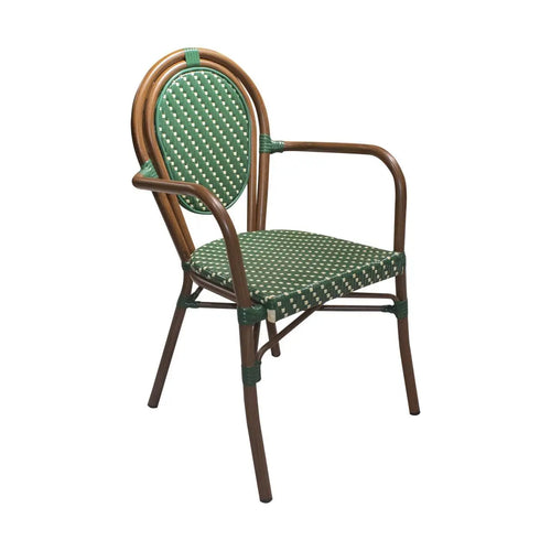 Silla de Rattan para exterior e interior Color Verde KOREA -DC200