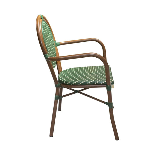 Silla de Rattan para exterior e interior Color Verde KOREA -DC200