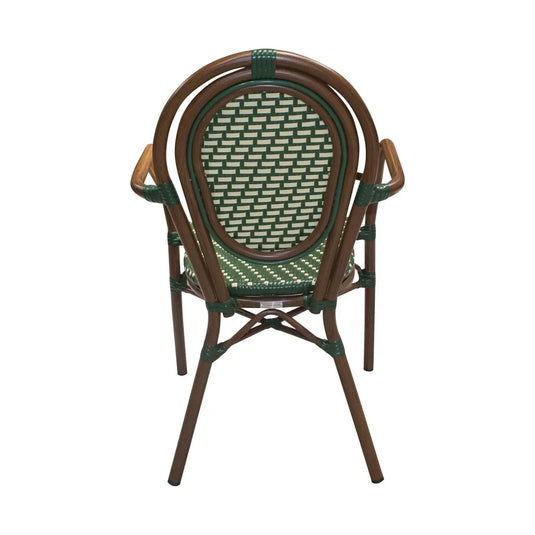 Silla de Rattan para exterior e interior Color Verde KOREA -DC203