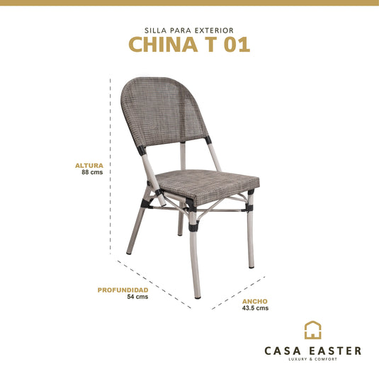 Silla de Textileno para interior y exterior Color Beige CHINA -OCH01 CasaEaster