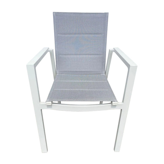 Textilene Chair for indoor and outdoor Color White MIKADO -57833 