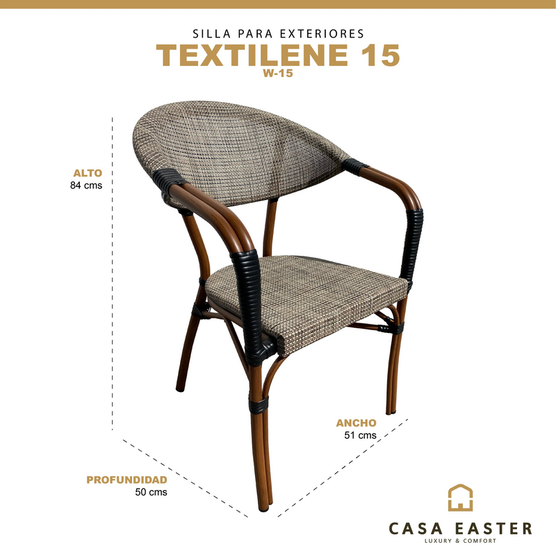 Cargue la imagen en el visor de la galería, Silla de Textileno para interior y exterior  TEXTILENE-W-15 CasaEaster
