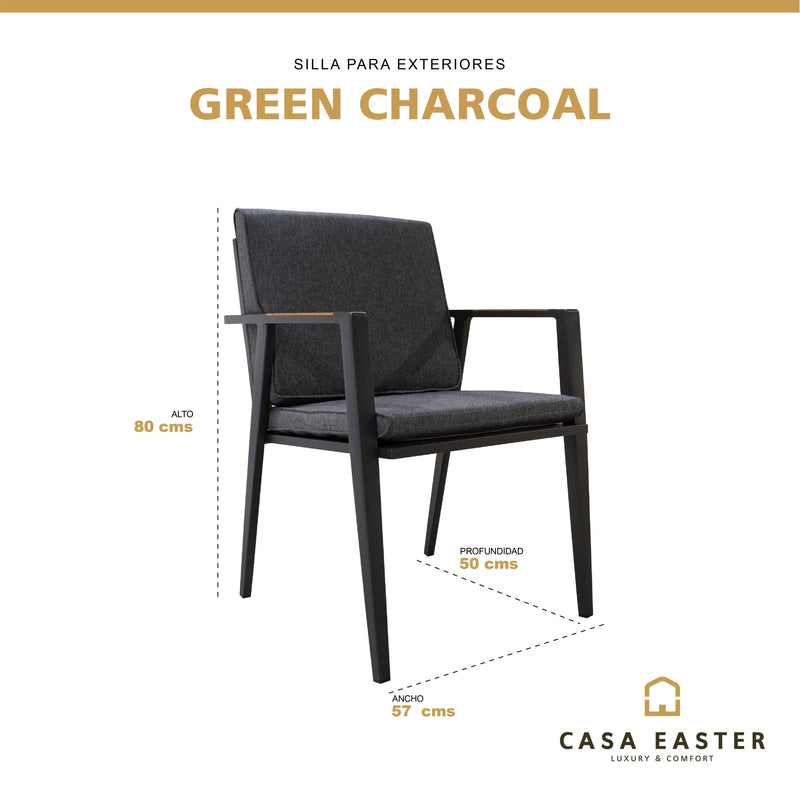 Cargue la imagen en el visor de la galería, Silla para Exterior e Interior  Color Carbon GREEN-GCH
