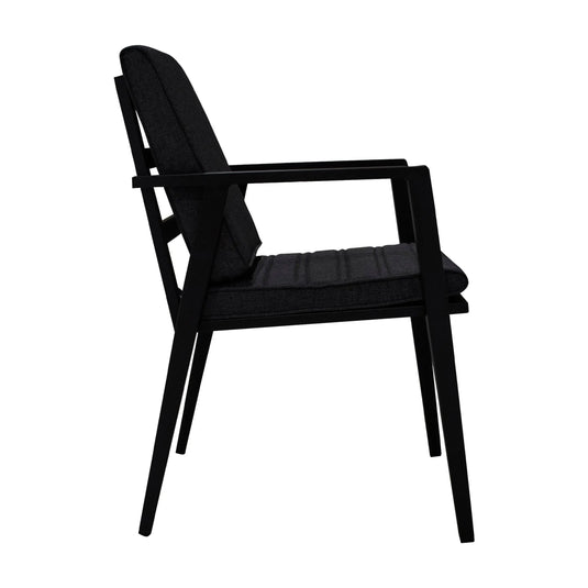 Silla  para Exterior e Interior de Aluminio Color Negro MARMARIS-T18