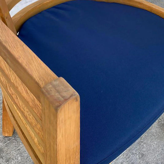 Outdoor and Indoor Acacia Wood Chair Blue BLUES-HUC39473