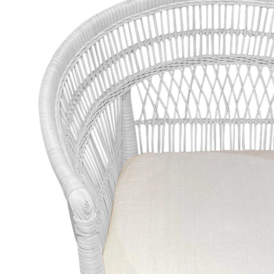 Silla para Exterior e Interior de Rattan Color Blanco MALAWI-31670