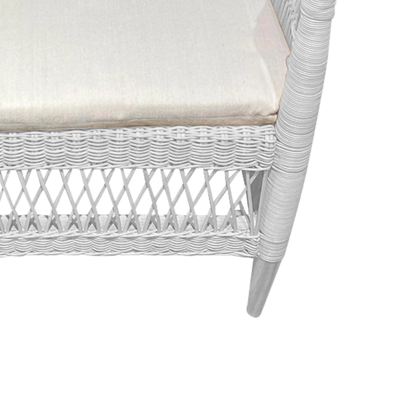 Cargue la imagen en el visor de la galería, Silla para Exterior e Interior de Rattan Color Blanco MALAWI-31670
