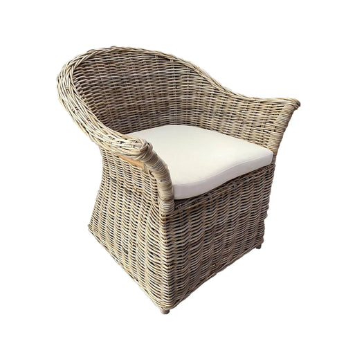 Silla  para Exterior e Interior de Rattan Color Natural AMALFI-33346