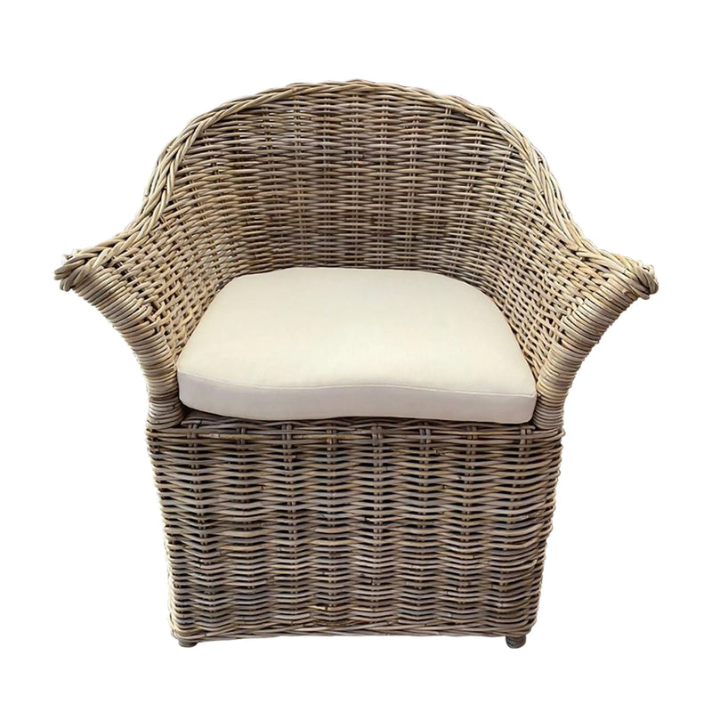 Cargue la imagen en el visor de la galería, Silla  para Exterior e Interior de Rattan Color Natural AMALFI-33346
