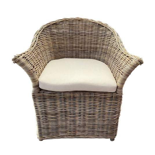 Silla  para Exterior e Interior de Rattan Color Natural AMALFI-33346