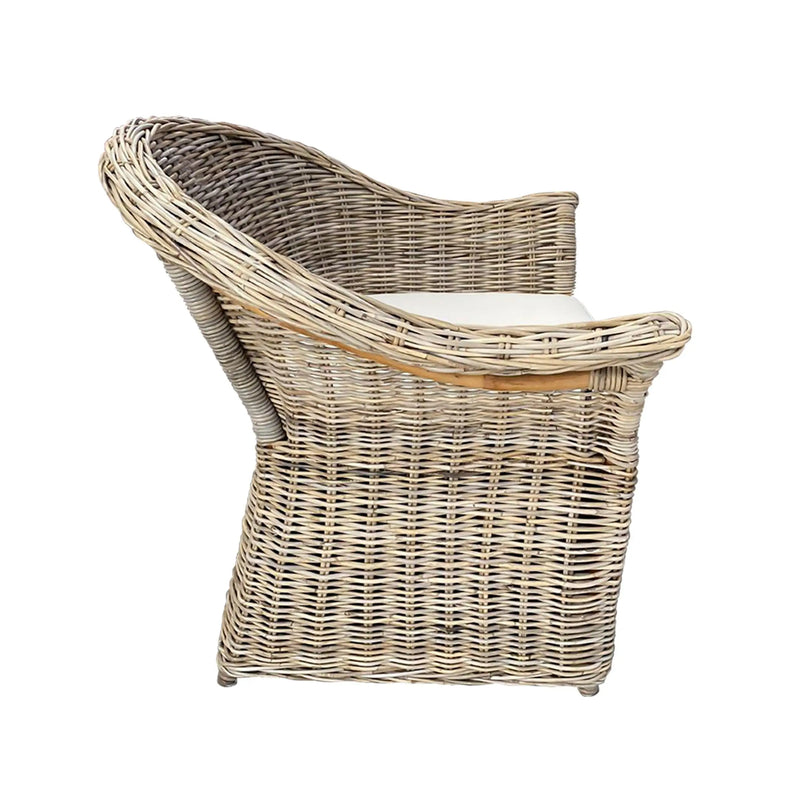 Cargue la imagen en el visor de la galería, Silla  para Exterior e Interior de Rattan Color Natural AMALFI-33346
