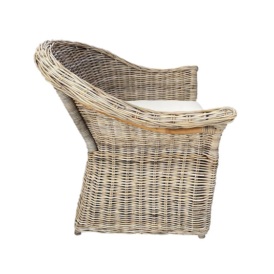 Silla  para Exterior e Interior de Rattan Color Natural AMALFI-33346