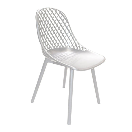 Silla  para Exterior e Interior de Resina Color Blanco COSMOS - 58839