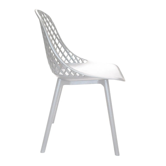 Silla  para Exterior e Interior de Resina Color Blanco COSMOS - 58839