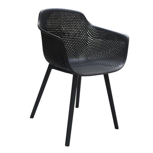 Silla para Exterior e Interior de Resina Color  Carbon JASMINE-58036