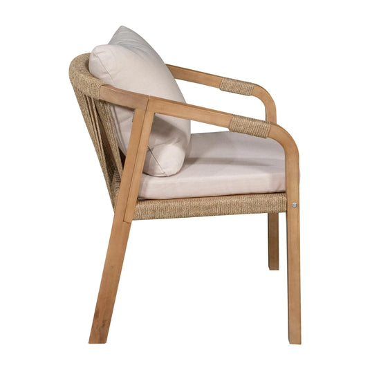 Outdoor and Indoor Acacia Wood Chair Natural Color RIMNI-HUC690KD
