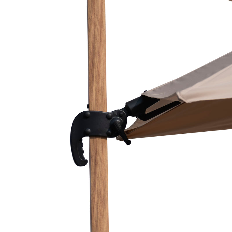 Cargue la imagen en el visor de la galería, Sombrilla Small Roma Brazo de luz LED Lateral + base COCO Para Jardin Color Beige - 60412FN-SMALLBE-COCO
