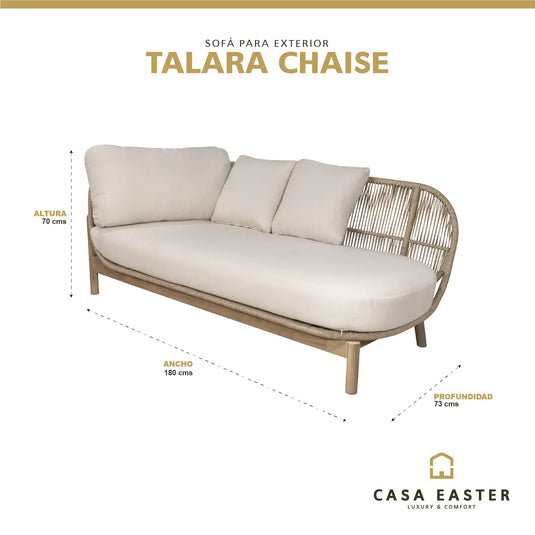 Sofa  para Exterior e Interior TALARA CHAISE- HUC25774-1