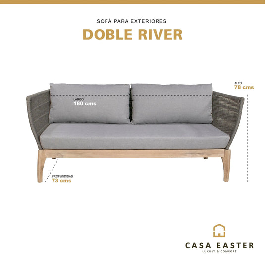 Sofa para Terraza o Jardin RIVER DOBLE-R18 CasaEaster