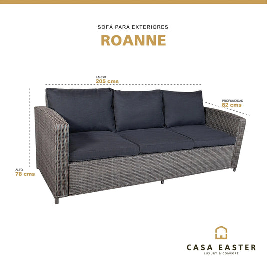 Sofa para Terraza o Jardin  ROANNE TRIPLE-HUC-77 CasaEaster