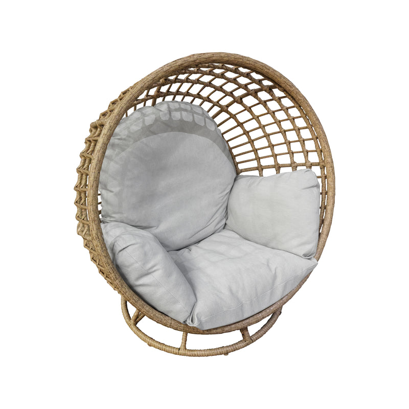 Cargue la imagen en el visor de la galería, Sillón individual Redondo THE O, bajo color natural - GLA6281139

