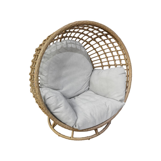 Sillón individual Redondo THE O, bajo color natural - GLA6281139