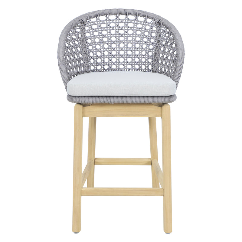 Cargue la imagen en el visor de la galería, Silla alta de madera Trinity para exterior e interior color Gris - HUC41243
