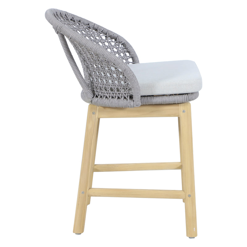 Cargue la imagen en el visor de la galería, Silla alta de madera Trinity para exterior e interior color Gris - HUC41243
