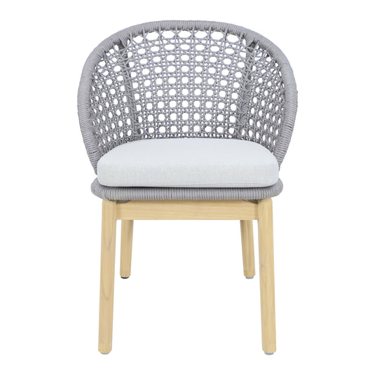 Silla de madera Trinity para exterior e interior color gris - HUC41295