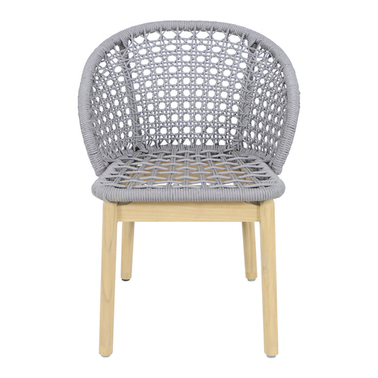 Silla de madera Trinity para exterior e interior color gris - HUC41295