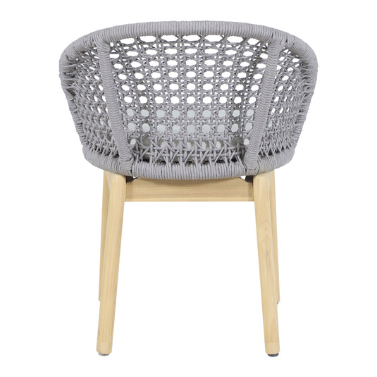 Silla de madera Trinity para exterior e interior color gris - HUC41295