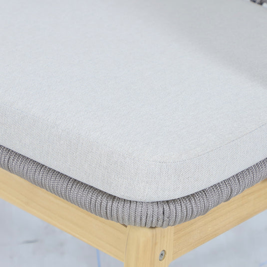 Silla de madera Trinity para exterior e interior color gris - HUC41295