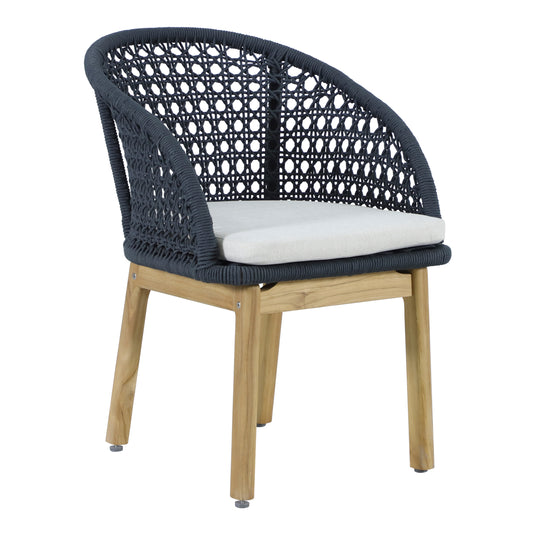 Silla de madera Trinity para exterior e interior color Azul marino - HUC41295-AZM