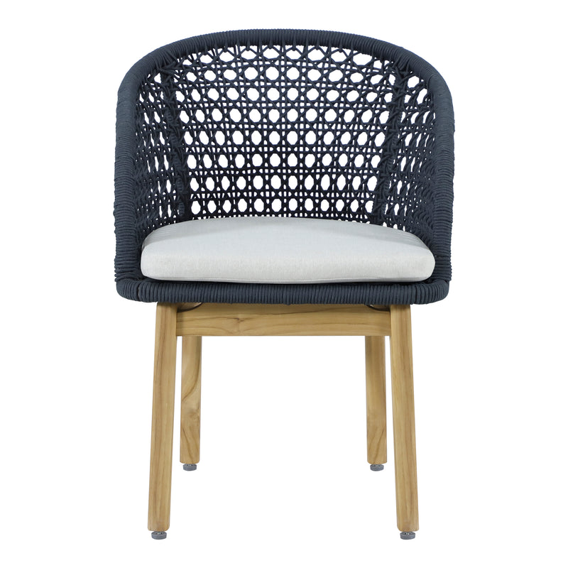 Cargue la imagen en el visor de la galería, Silla de madera Trinity para exterior e interior color Azul marino - HUC41295-AZM
