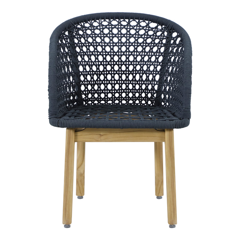 Cargue la imagen en el visor de la galería, Silla de madera Trinity para exterior e interior color Azul marino - HUC41295-AZM
