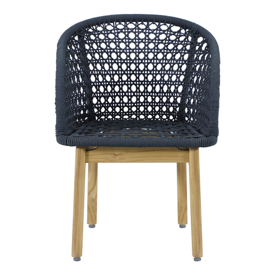 Silla de madera Trinity para exterior e interior color Azul marino - HUC41295-AZM